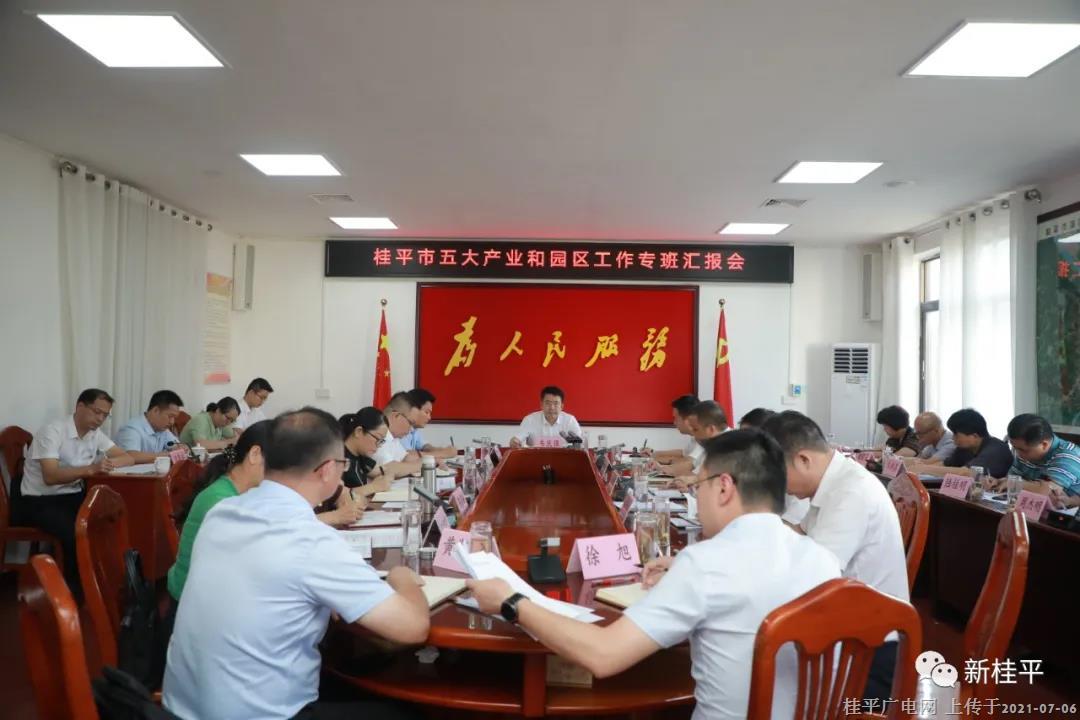 桂平市召开五大产业和园区工作专班汇报会