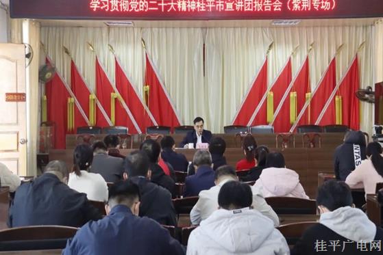 学习贯彻党的二十大精神桂平市宣讲团报告会（紫荆镇专场）开讲