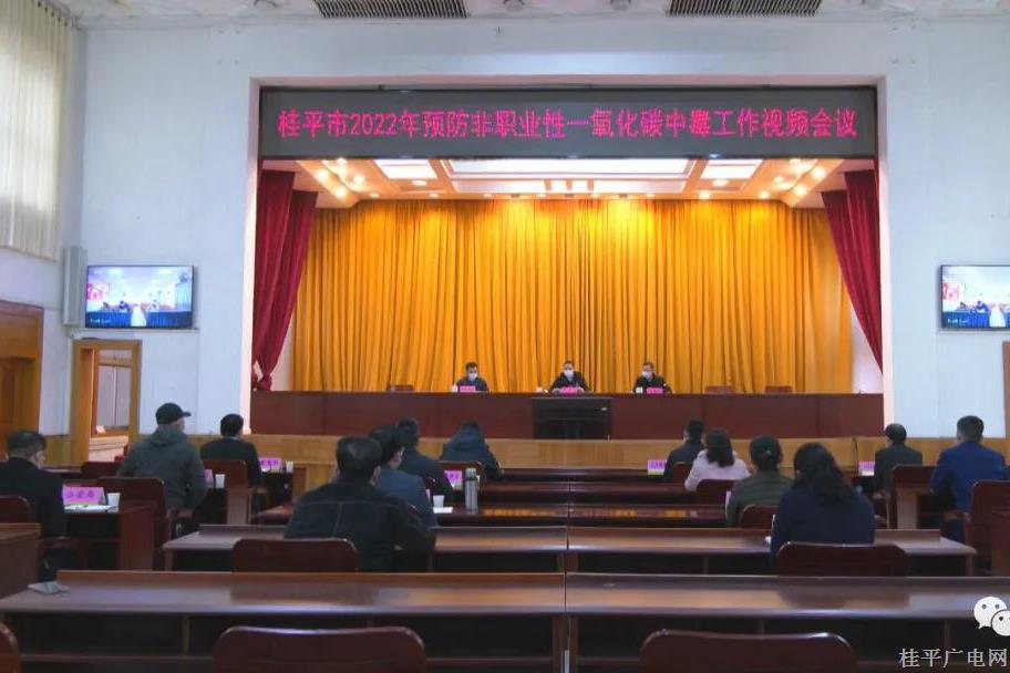 李进清主持召开桂平市2022年预防非职业性一氧化碳中毒工作视频会议