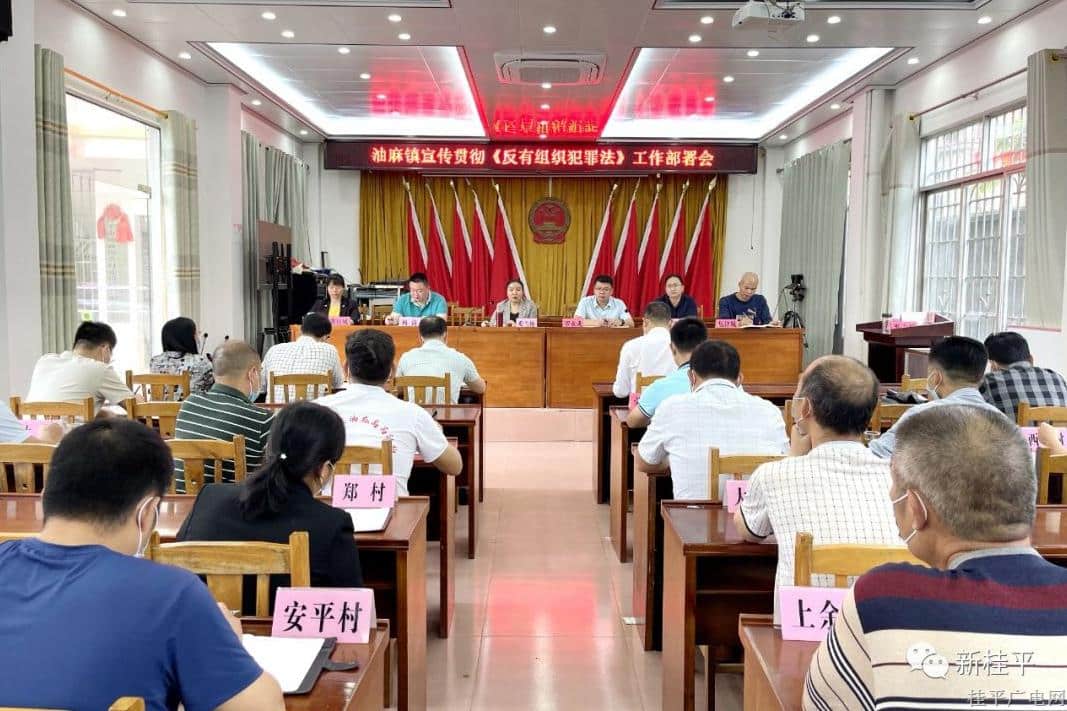 桂平市油麻镇迅速部署学习《反有组织犯罪法》，推动常态化扫黑除恶向纵深发展