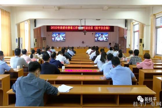 桂平市组织收看收听2022年贵港市禁毒工作电视电话会议