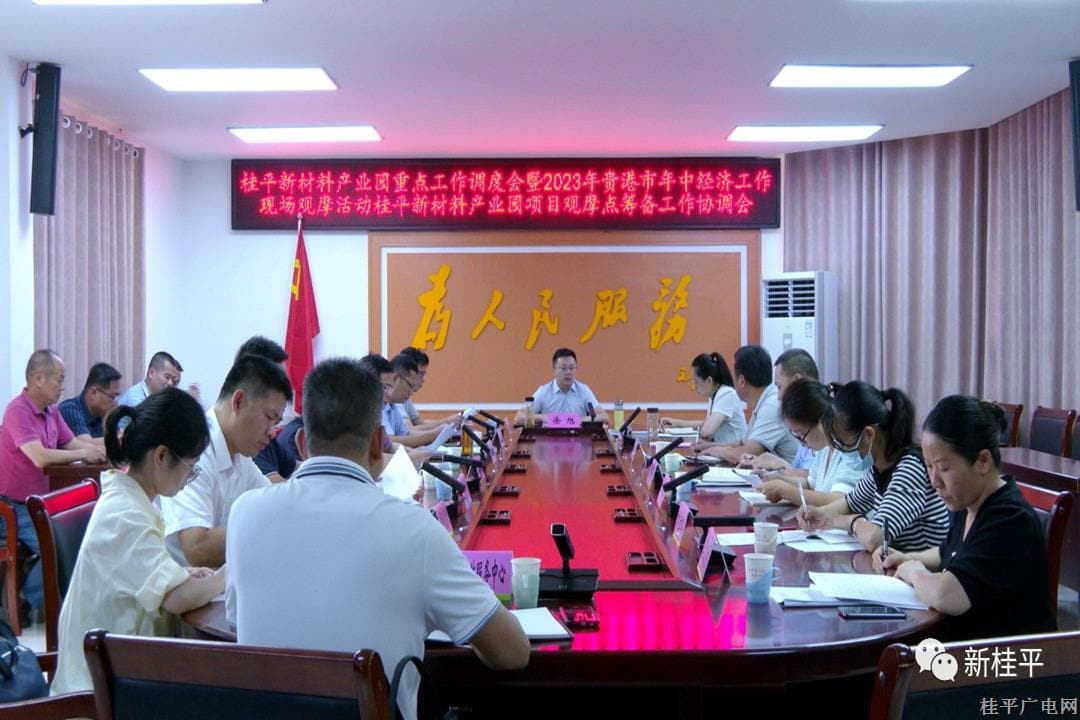 我市召开桂平市新材料产业园重点工作调度会