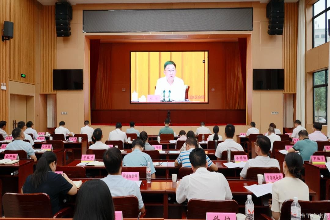 我市组织收听收看自治区“学思想强党性重实践建新功，壮大实体经济、推动高质量发展”调研服务总结大会