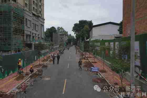 桂平：公园街改造工程收尾 为城市发展注入新活力
