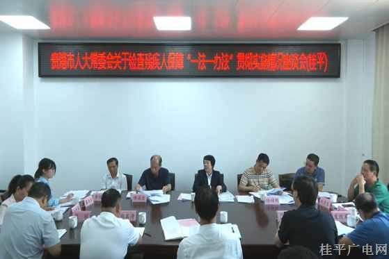 贵港市人大常委会检查组到我市对实施残疾人保障“一法一办法”实施情况开展执法检查
